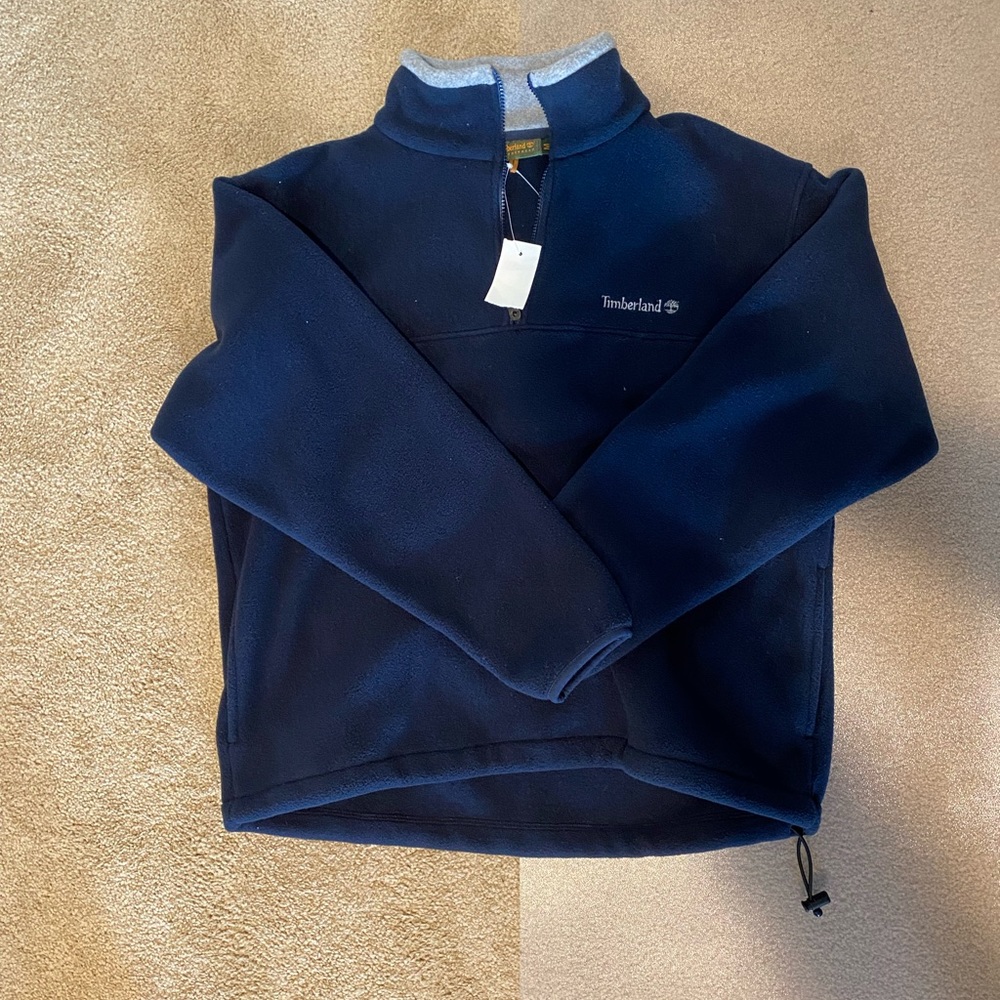 Timberland Blue Fleece Zip Up sz M